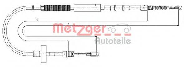 METZGER 107537 Трос, стояночная тормозная система