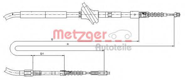 METZGER 107583 Трос, стояночная тормозная система
