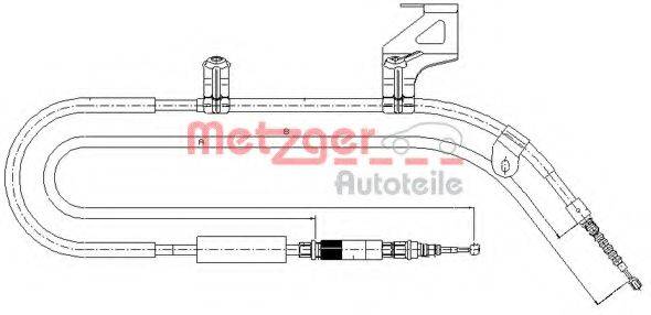 METZGER 107585 Трос, стояночная тормозная система