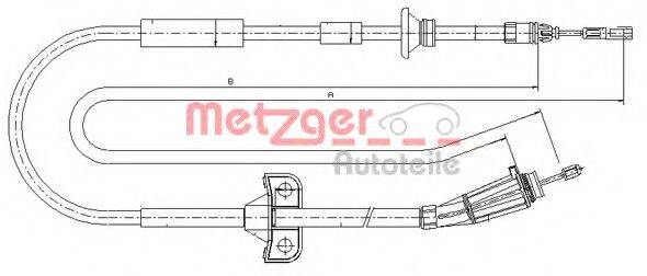 METZGER 108065 Трос, стояночная тормозная система