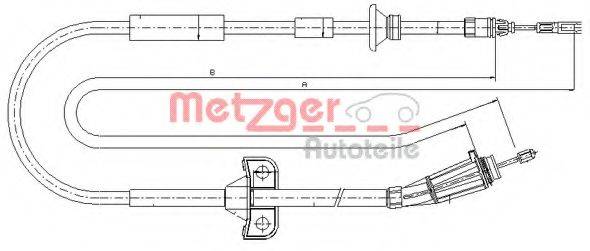 METZGER 108066 Трос, стояночная тормозная система