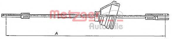 METZGER 10818 Трос, стояночная тормозная система