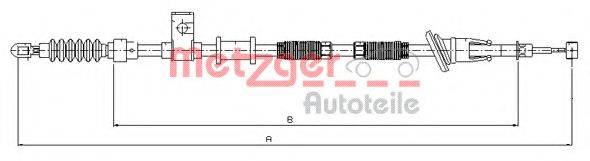 METZGER 108224 Трос, стояночная тормозная система