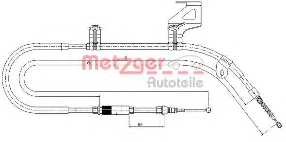 METZGER 109041 Трос, стоянкова гальмівна система