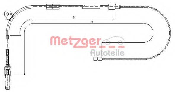 Трос, стоянкова гальмівна система METZGER 10.9328