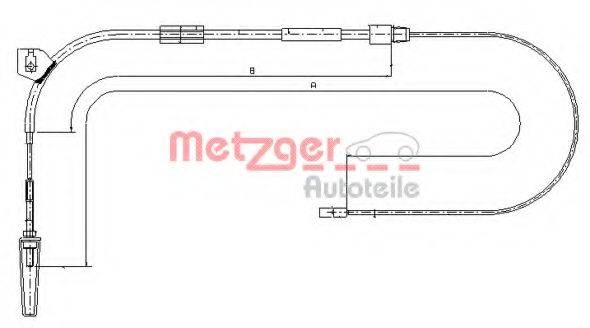 Трос, стоянкова гальмівна система METZGER 10.9330