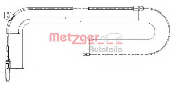 Трос, стояночная тормозная система METZGER 10.9331