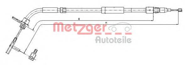 METZGER 109334 Трос, стояночная тормозная система