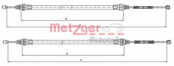 METZGER 109336 Трос, стояночная тормозная система