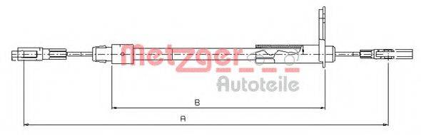 Трос, стояночная тормозная система METZGER 10.9441