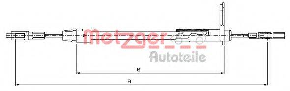 Трос, стоянкова гальмівна система METZGER 10.9442