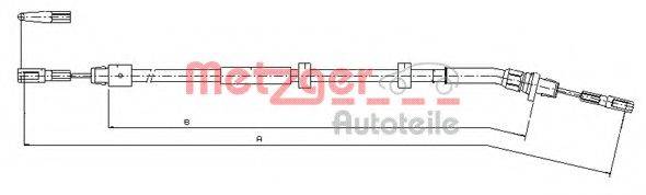 METZGER 109513 Трос, стояночная тормозная система