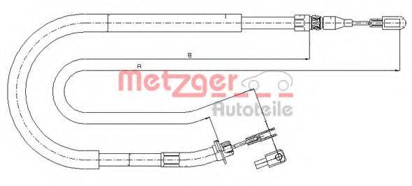 METZGER 109874 Трос, стояночная тормозная система