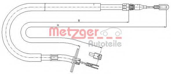 METZGER 109879 Трос, стояночная тормозная система