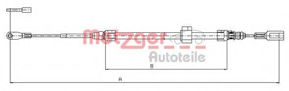 METZGER 109881 Трос, стояночная тормозная система