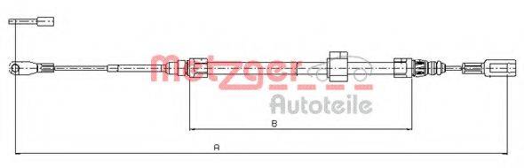 METZGER 109882 Трос, стояночная тормозная система