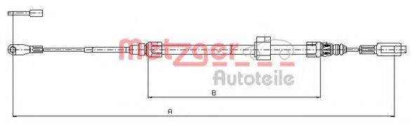 METZGER 109883 Трос, стоянкова гальмівна система