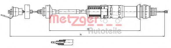 METZGER 112198 Трос, управление сцеплением