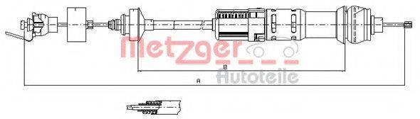 METZGER 112284 Трос, управління зчепленням