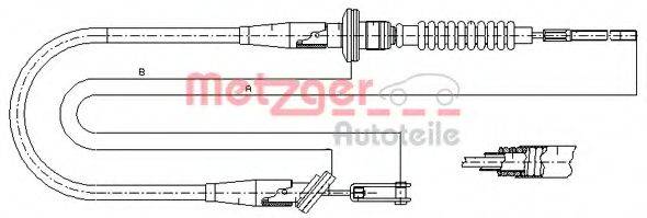 METZGER 112535 Трос, управління зчепленням