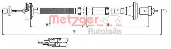 METZGER 112913 Трос, управление сцеплением