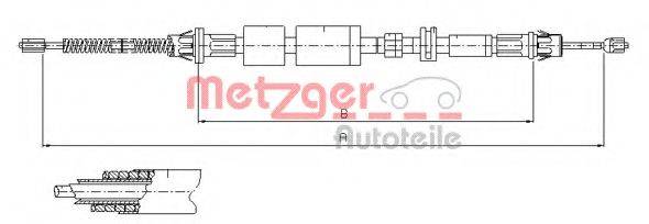 Трос, стоянкова гальмівна система METZGER 11.5502