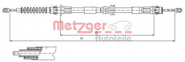 METZGER 115510 Трос, стояночная тормозная система