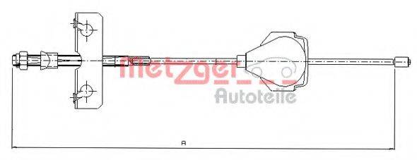 Трос, стояночная тормозная система METZGER 11.5513