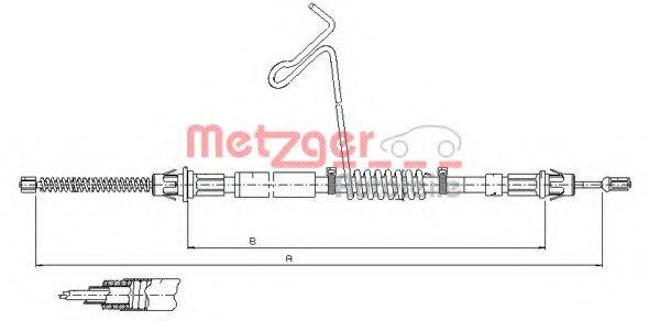 METZGER 115574 Трос, стояночная тормозная система