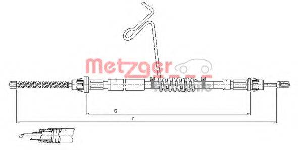 METZGER 115666 Трос, стояночная тормозная система