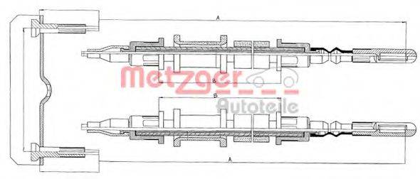 Трос, стояночная тормозная система METZGER 11.582