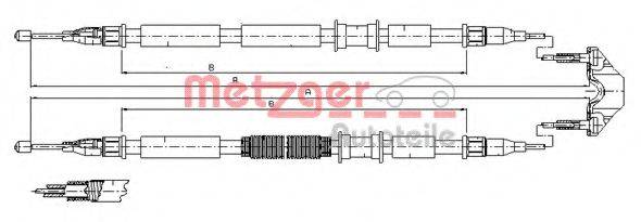 METZGER 115862 Трос, стояночная тормозная система