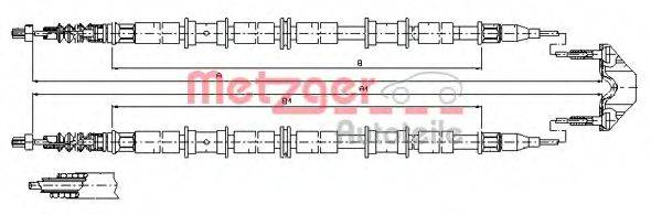 METZGER 115864 Трос, стояночная тормозная система