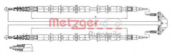 Трос, стояночная тормозная система METZGER 11.5865