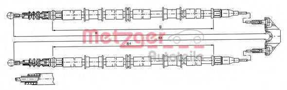 Трос, стоянкова гальмівна система METZGER 11.5938