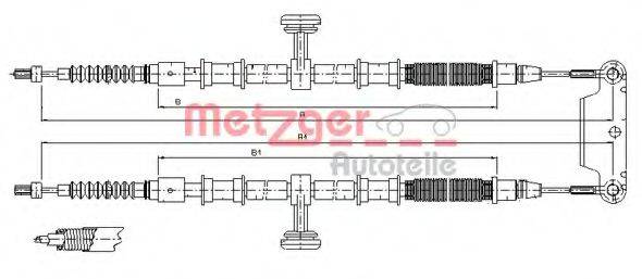 Трос, стоянкова гальмівна система METZGER 11.5944
