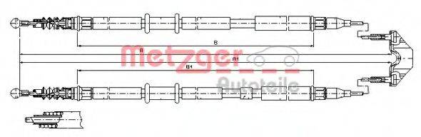 METZGER 115952 Трос, стоянкова гальмівна система