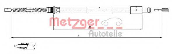 Трос, стояночная тормозная система METZGER 11.603