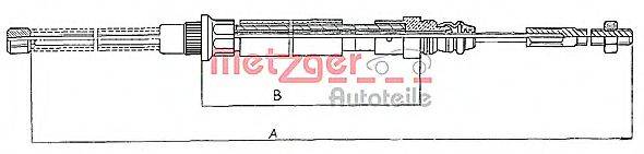 Трос, стоянкова гальмівна система METZGER 11.606