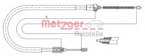 METZGER 116585 Трос, стояночная тормозная система