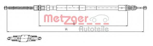 METZGER 116799 Трос, стояночная тормозная система