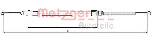 METZGER 104235 Трос, стояночная тормозная система