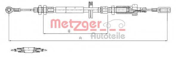 Трос, стоянкова гальмівна система METZGER 1171.7
