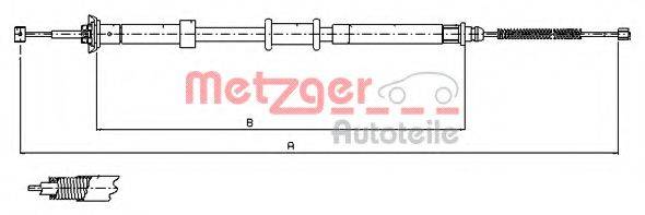 METZGER 120701 Трос, стояночная тормозная система