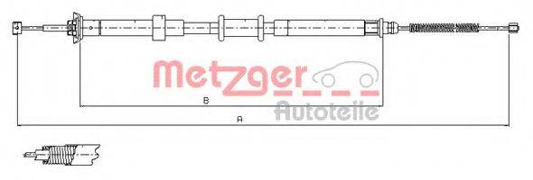 METZGER 120702 Трос, стоянкова гальмівна система