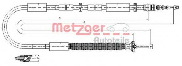Трос, стоянкова гальмівна система METZGER 12.0706