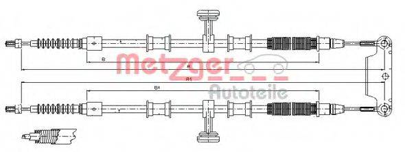 METZGER 120710 Трос, стояночная тормозная система