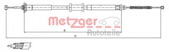 METZGER 120715 Трос, стояночная тормозная система