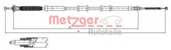 METZGER 120718 Трос, стояночная тормозная система