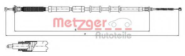 METZGER 120719 Трос, стояночная тормозная система